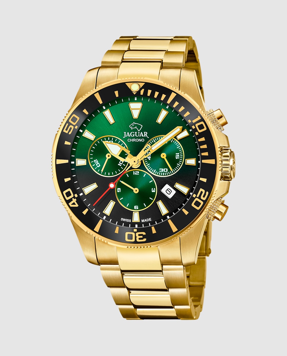 Reloj de hombre J864 6 Executive de acero dorado Jaguar El Corte Ingles