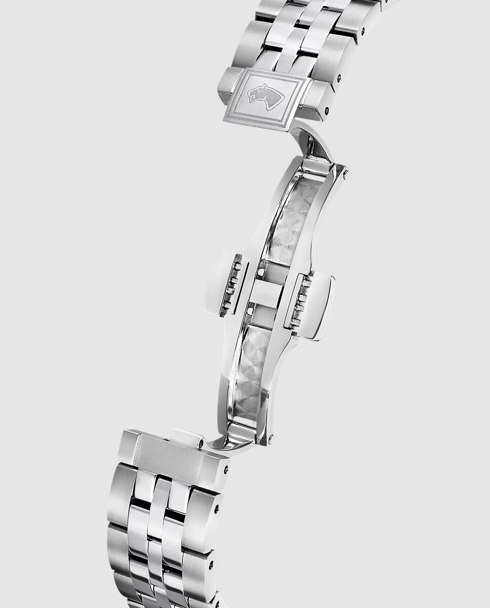 Reloj de mujer j997/1 swiss made automático de acero con correa adicional de regalo - Jaguar - Plata Plata-4