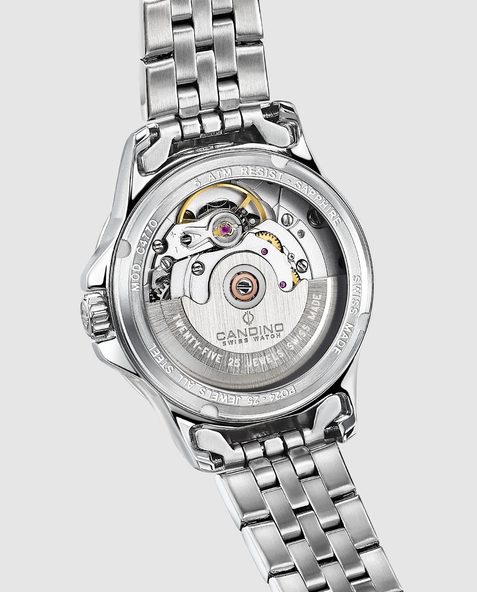 Reloj de mujer c4770/5 automatico de acero plateado - Candino - Plata Plata-2