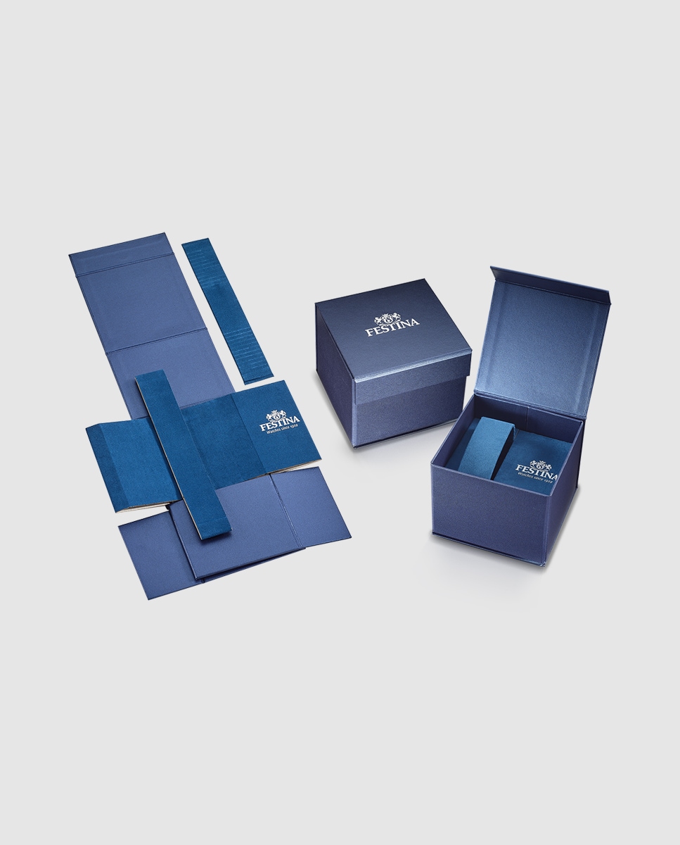 Reloj de hombre F20678/3 On The Square de acero dorado Oro-3