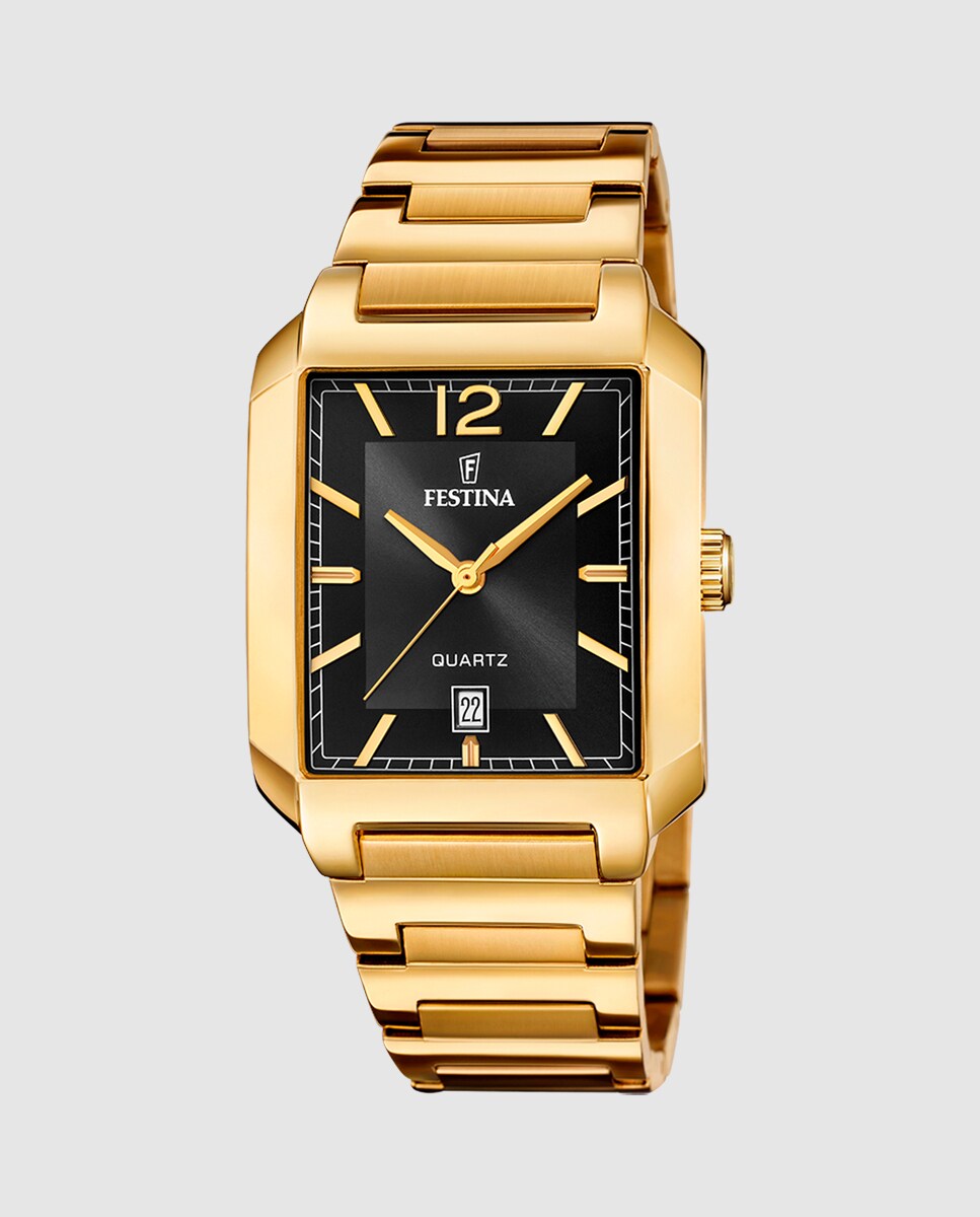 Pulsera Stainless Steel Reloj Citizen Hombre Dorado Cuadrado Reloj