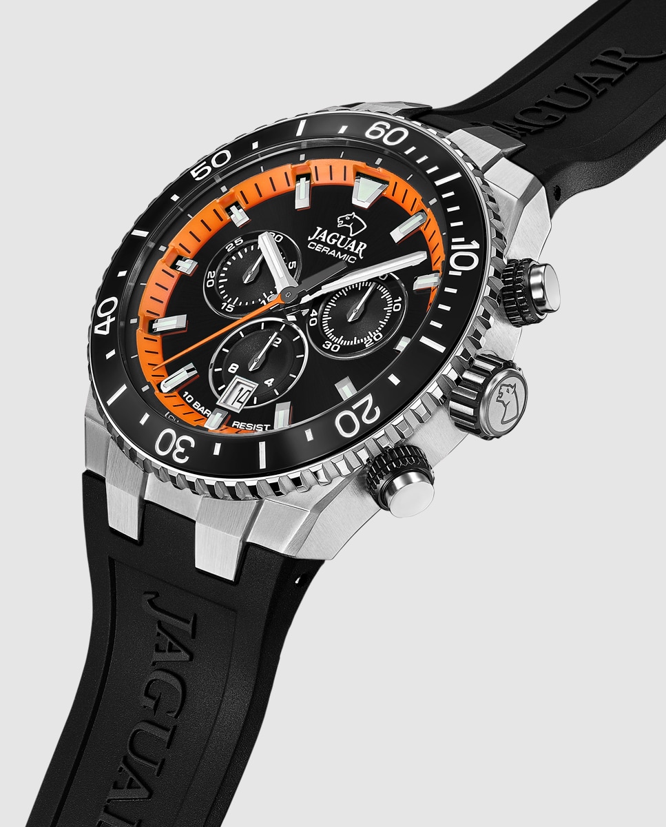 Reloj de hombre J1021/4 Ceramic de caucho negro Negro-2