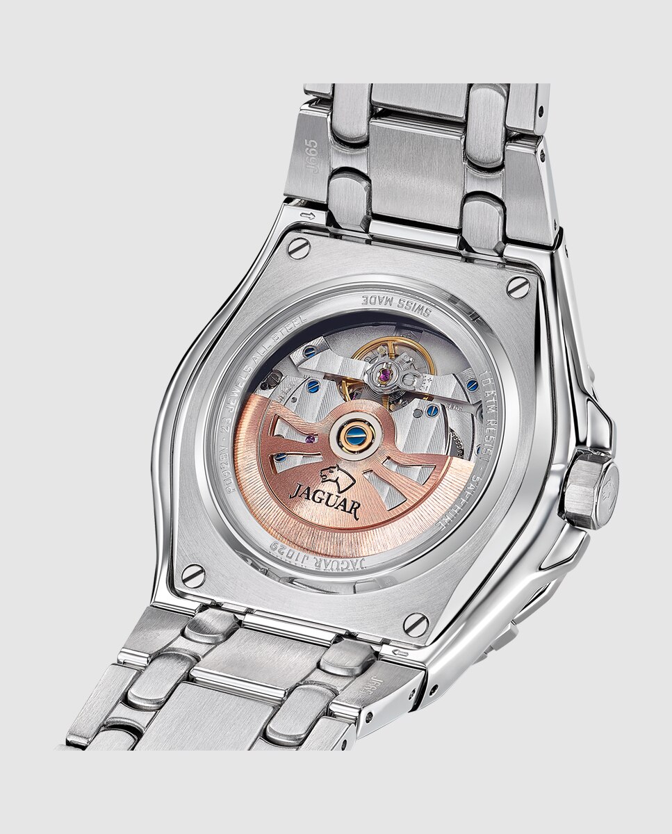 Reloj de hombre j1029/2 diplomatic de acero plateado - Jaguar - Plata Plata-3
