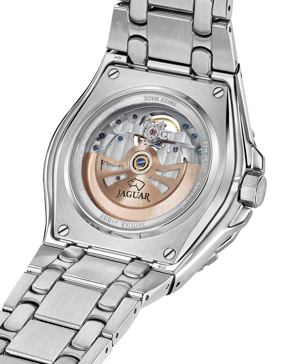 Reloj de hombre j1007/3 automatic balancier de acero plateado - Jaguar - Plata Plata-3