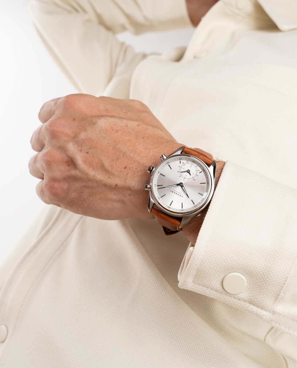 Smartwatch de hombre s3781 5 sekel de piel - Kronaby - Marrón Marrón-2
