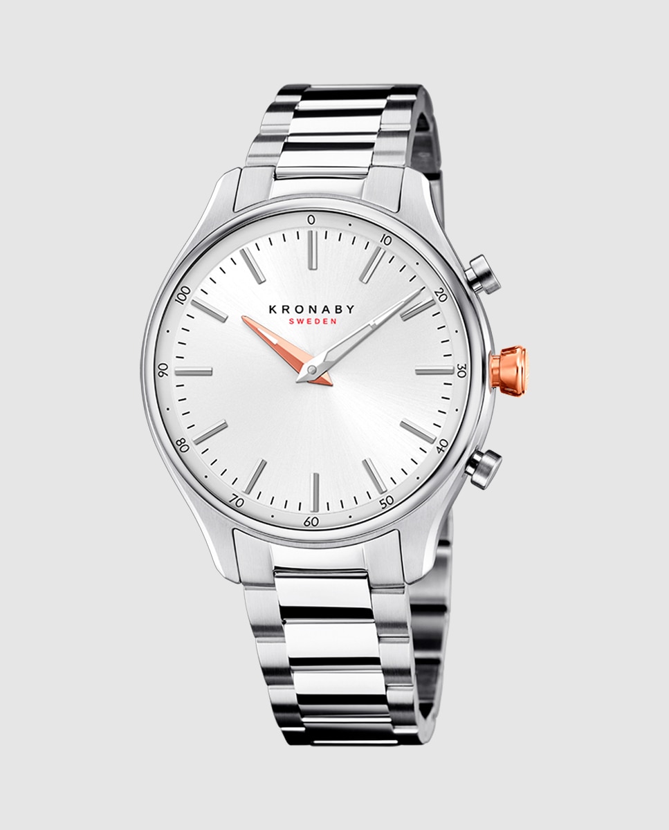 Imagen 0 de Smartwatch de hombre s3782 2 sekel de acero plata Plata