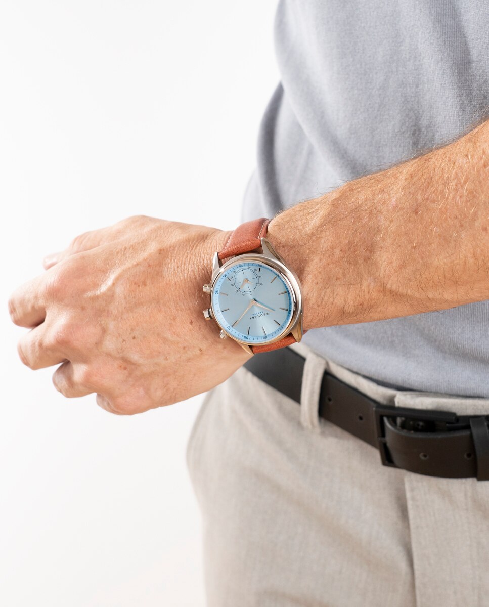 Smartwatch de hombre s3781 3 sekel de piel - Kronaby - Marrón Marrón-2