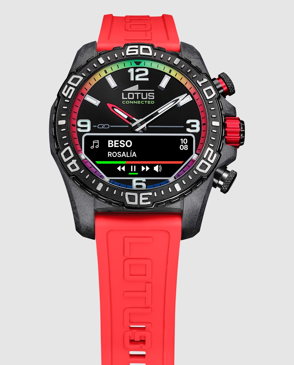 Imagen 3 de Reloj smartwatch de hombre 20000 6 connected d con correa de caucho rojo - Rojo / Negro Rojo / Negro
