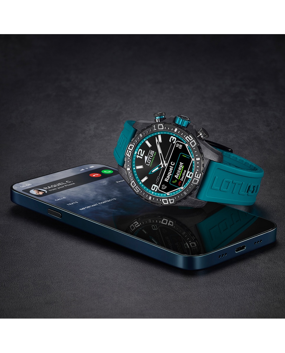 Imagen 4 de Reloj smartwatch de hombre 20000 5 connected d con correa de caucho - Azul Azul