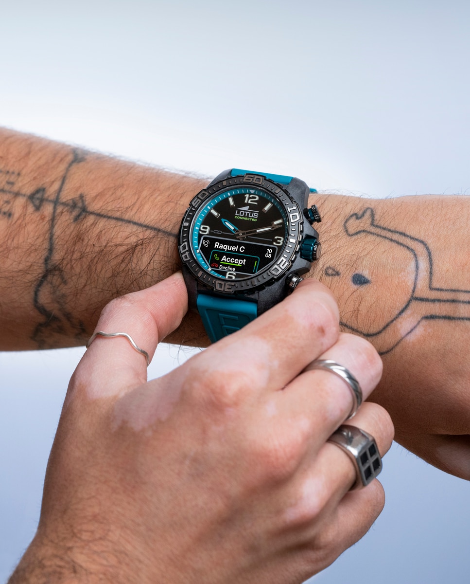Imagen 6 de Reloj smartwatch de hombre 20000 5 connected d con correa de caucho - Azul Azul