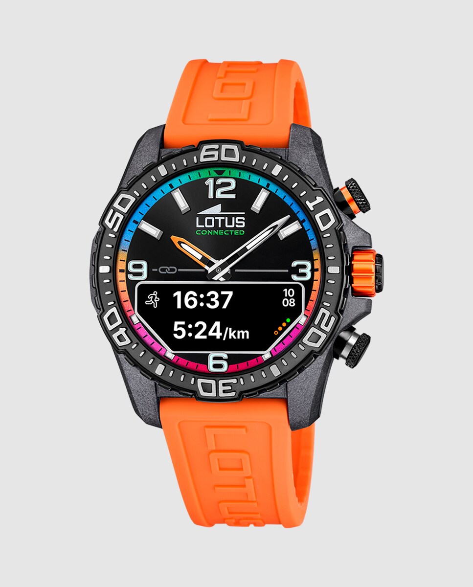 Reloj de hombre 20000/7 Connected D con correa de caucho naranja Naranja-1