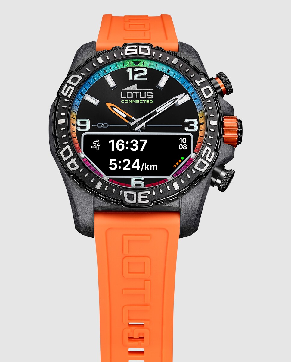 Reloj de hombre 20000/7 Connected D con correa de caucho naranja Naranja-2
