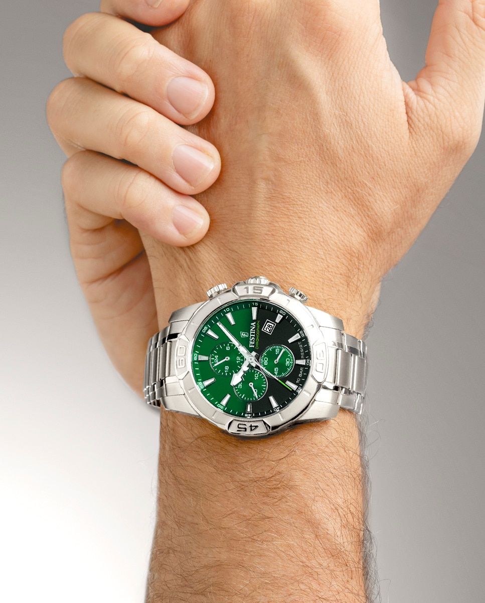 Relógio F20704/5 Timeless Chronograph de Aço Prateado Prata-3