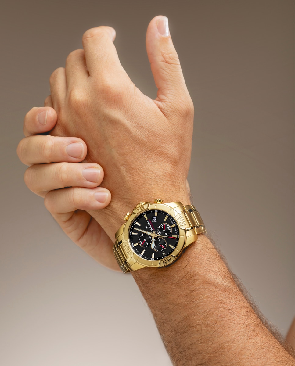 Relógio F20705/4 Timeless Chronograph de Aço em Dourado Ouro-3