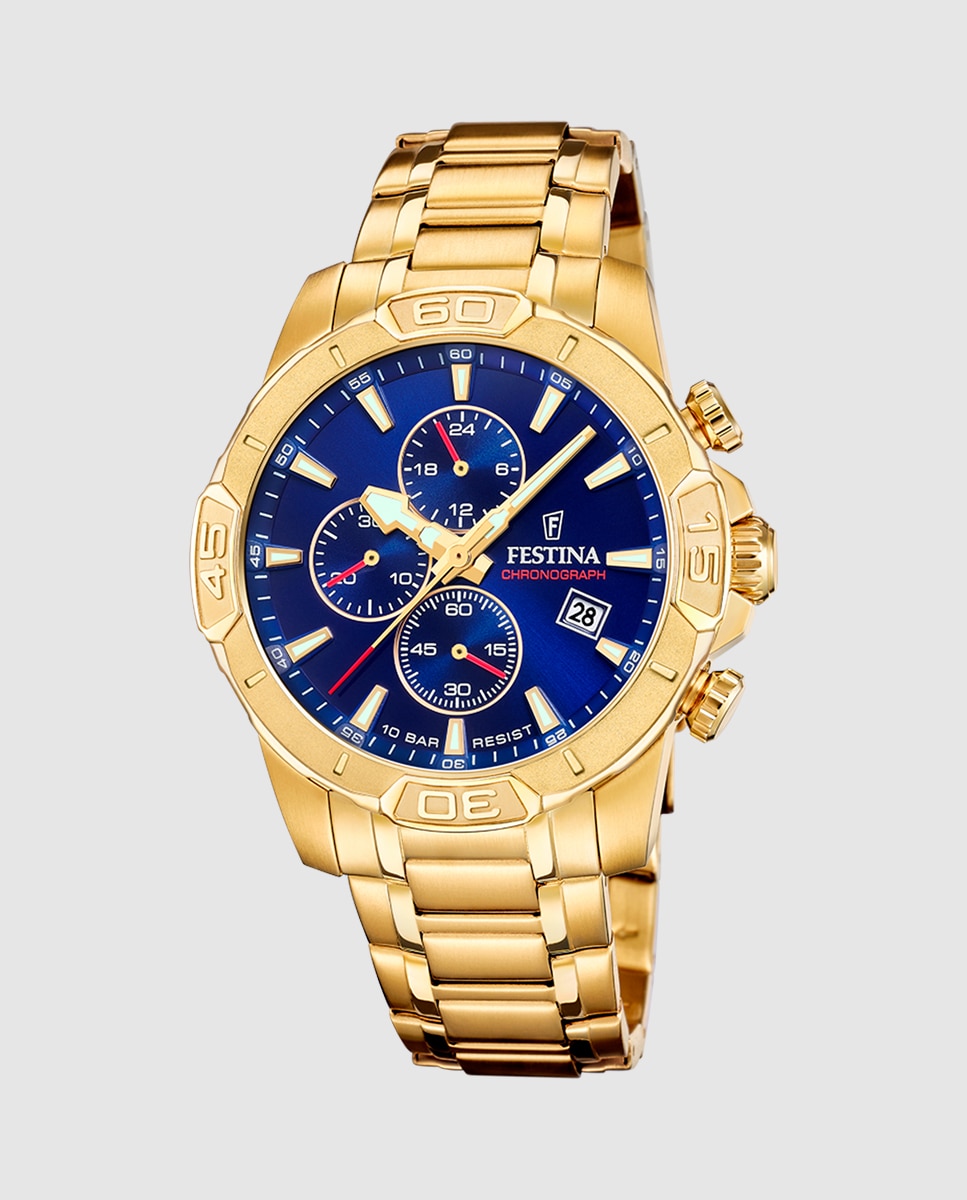 Relógio F20705/3 Timeless Chronograph de Aço em Dourado Ouro-1