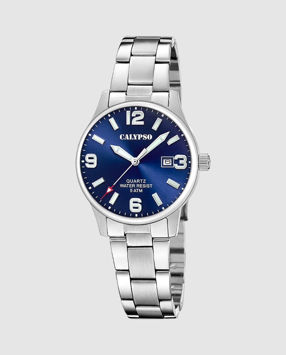 Reloj de mujer K5861/3 Basic de acero plateado Plata-1