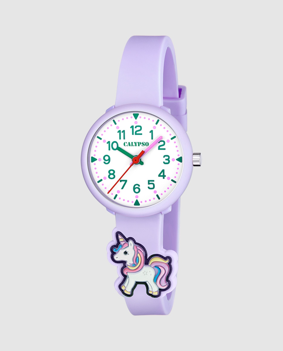 Reloj de nina K5844 4 My First Watch de caucho morado Calypso El Corte Ingles