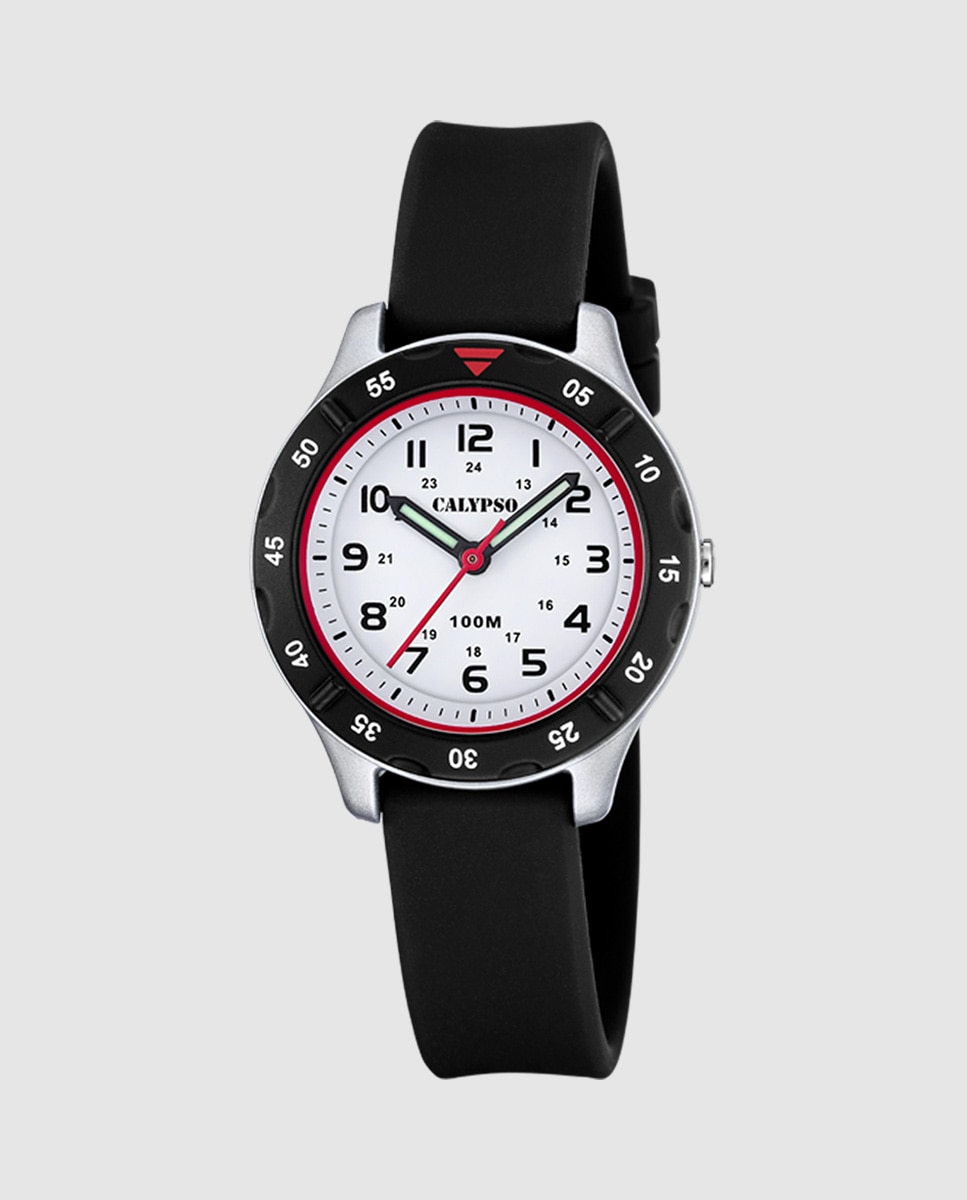 Reloj de nino K5847 1 Junior Collection de caucho negro Calypso El Corte Ingles