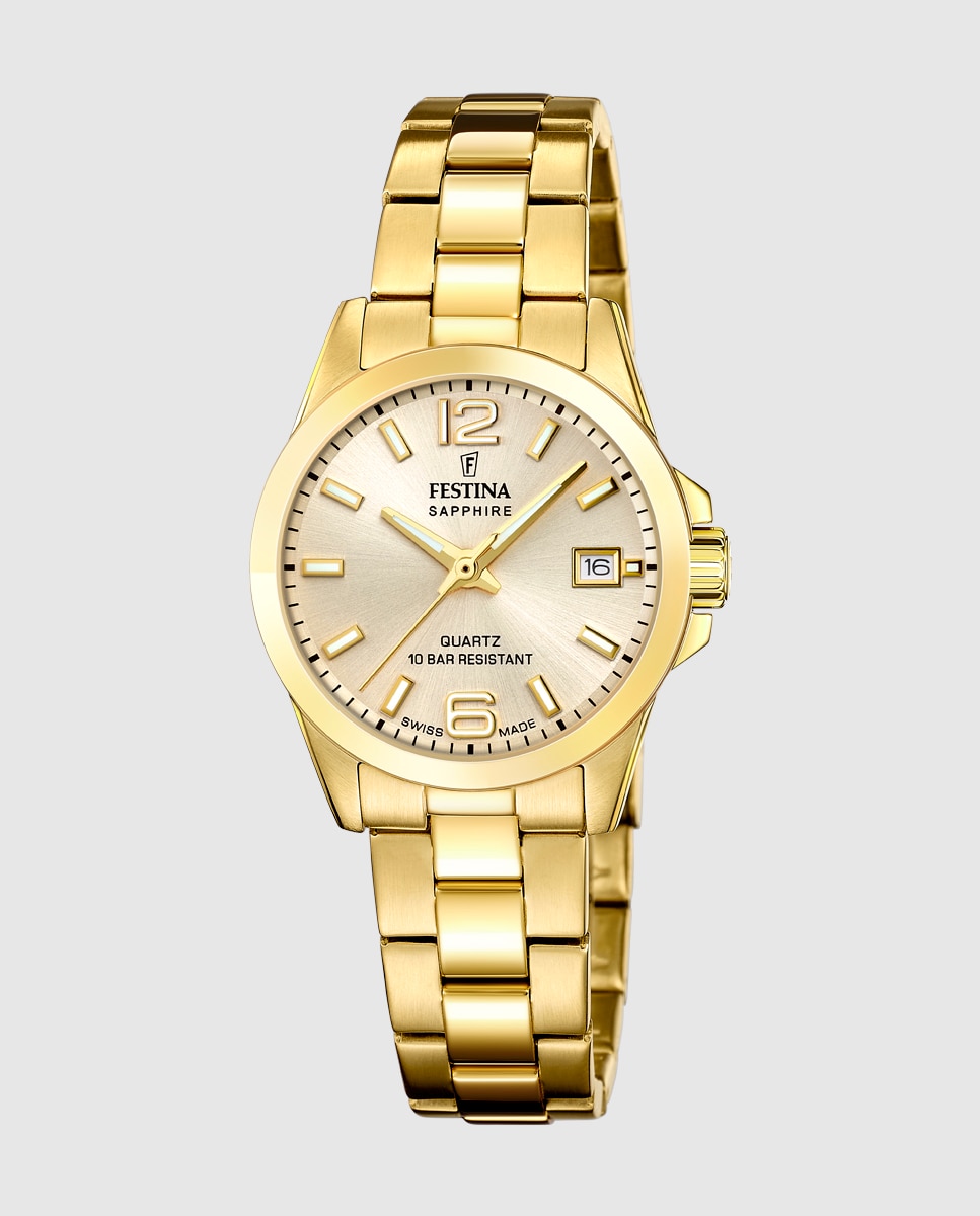 Relógio F20050/2 Swiss Made Classics de Aço em Dourado Ouro-1