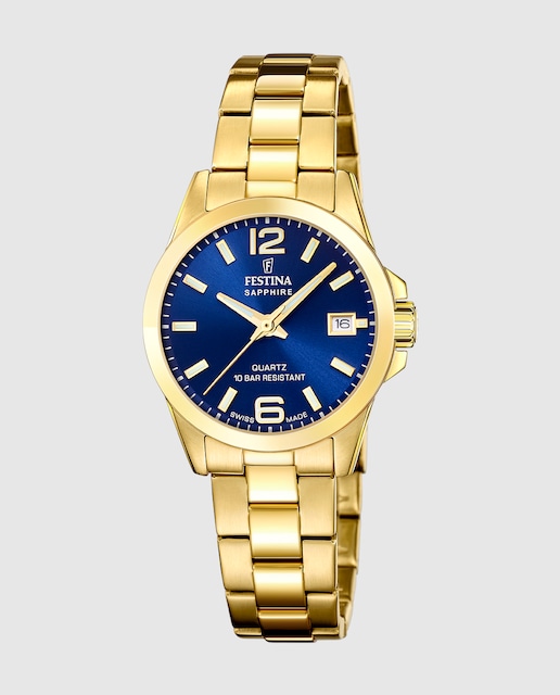 Imagen 0 de Reloj de mujer F20050/3 Swiss Made Acero Clasico de acero dorado