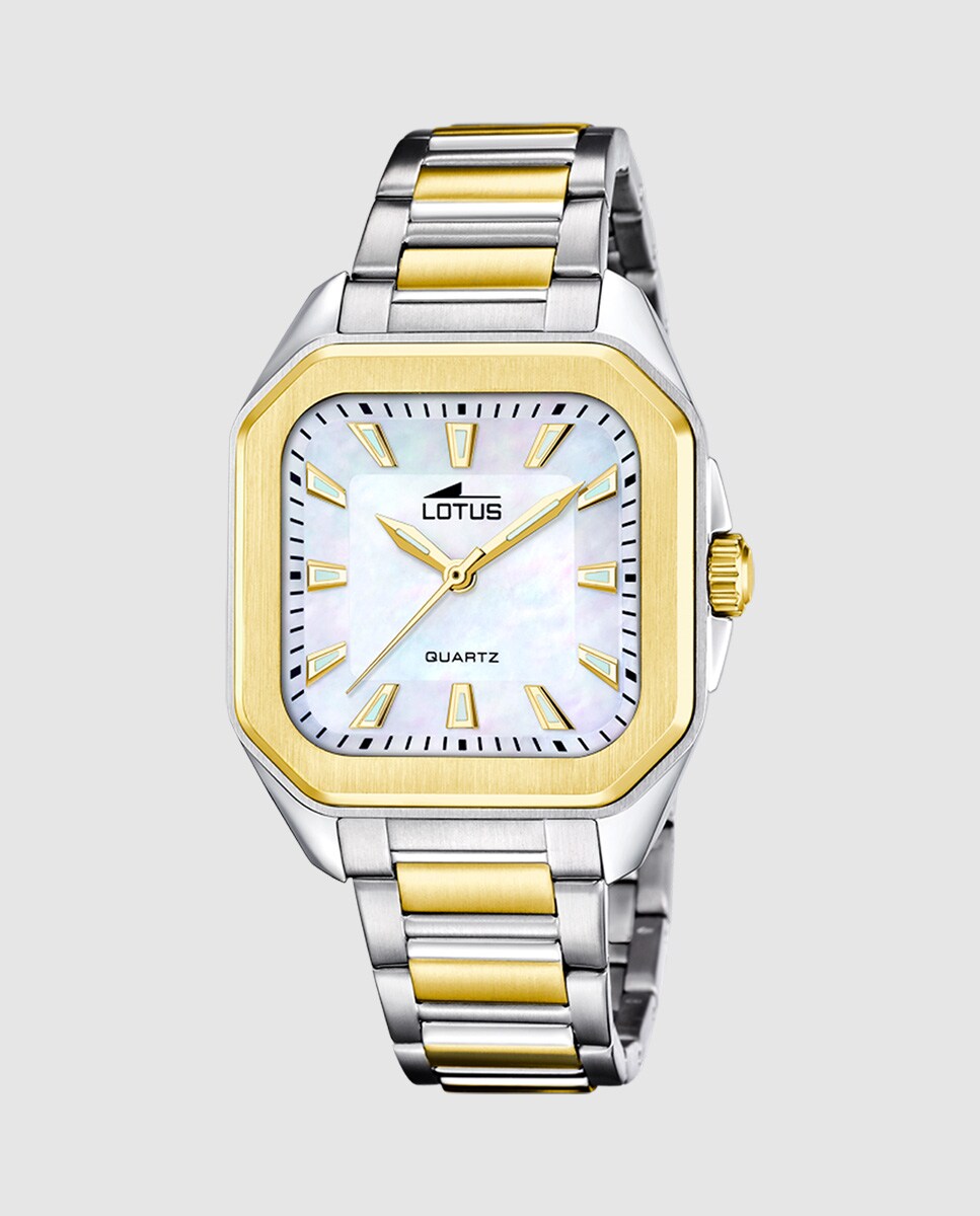 Reloj de mujer 18969/2 Square Series de acero bicolor Multicolor-1