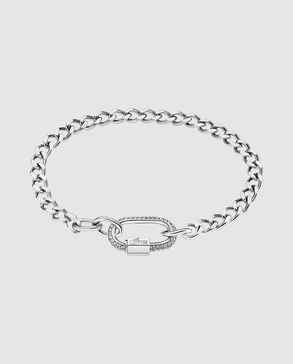 Pulseira de Elos Lotus Style Ls2338-2 1 Urban Woman de Aço Inoxidável com Acabamento Brilhante e Motivo Fantasia Prateado-1