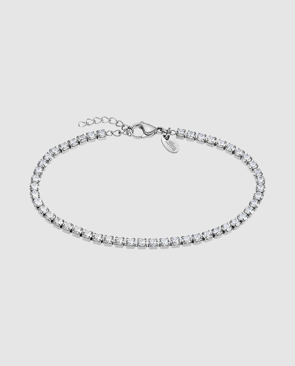 Pulseira Tennis Lotus Style Ls2341-2 1 Urban Woman de Aço Inoxidável com Acabamento Brilhante Prateado-1