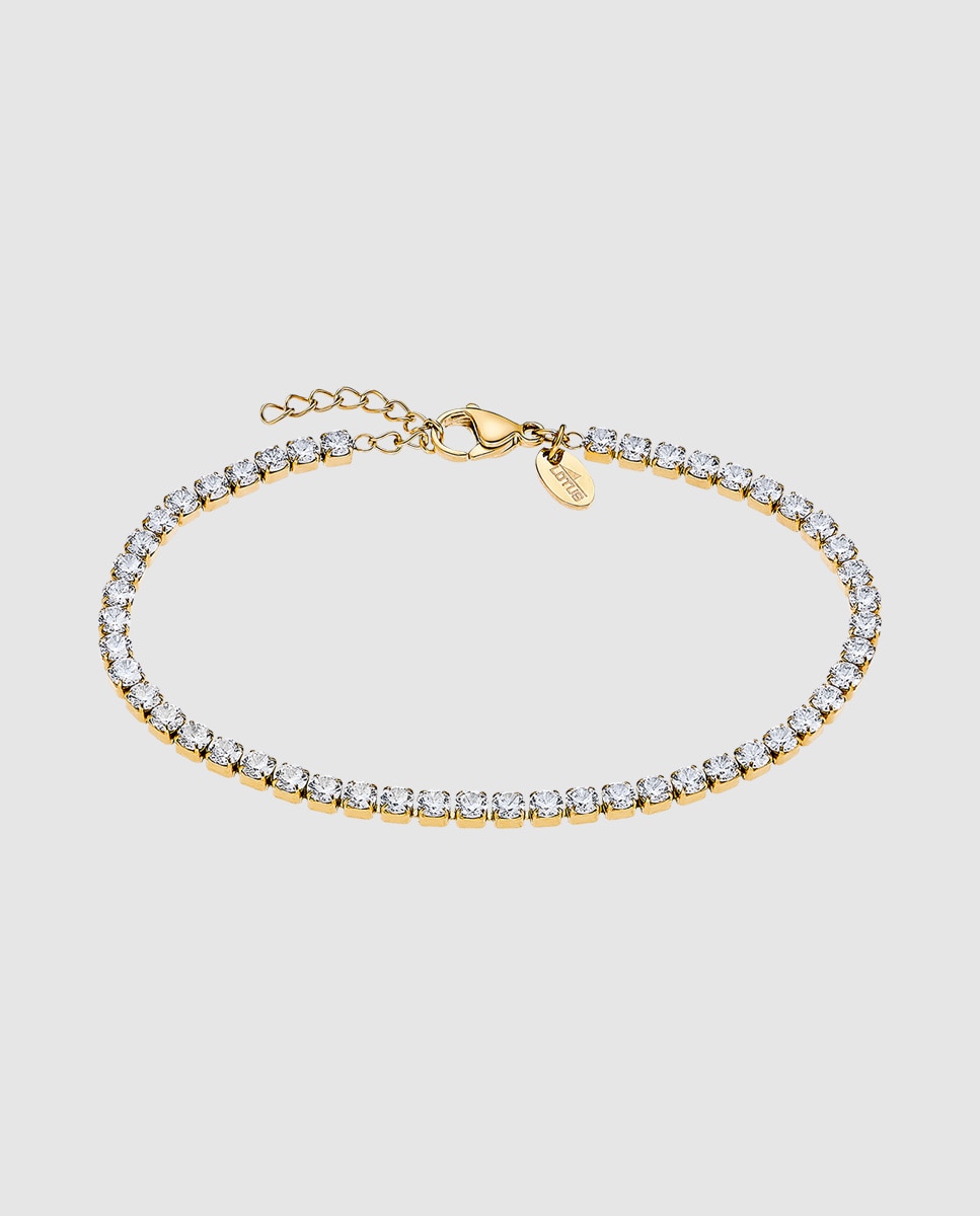 Pulseira Tennis Lotus Style Ls2341-2 2 Urban Woman de Aço Inoxidável com Acabamento Brilhante Dourado-1