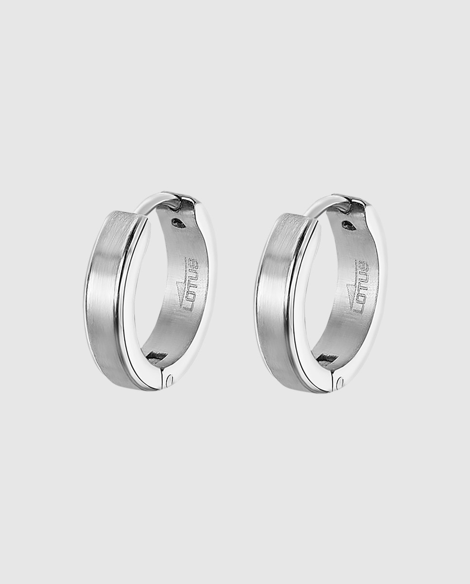Brincos Lotus Style Ls2390-4/1 Men's Earrings de Aço Inoxidável Prateado-1