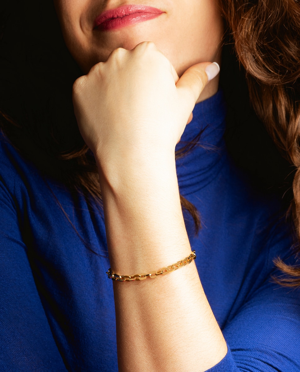 Pulseira de Elos Lotus Style Ls2337-2 2 Urban Woman de Aço Inoxidável com Acabamento Brilhante Dourado-2