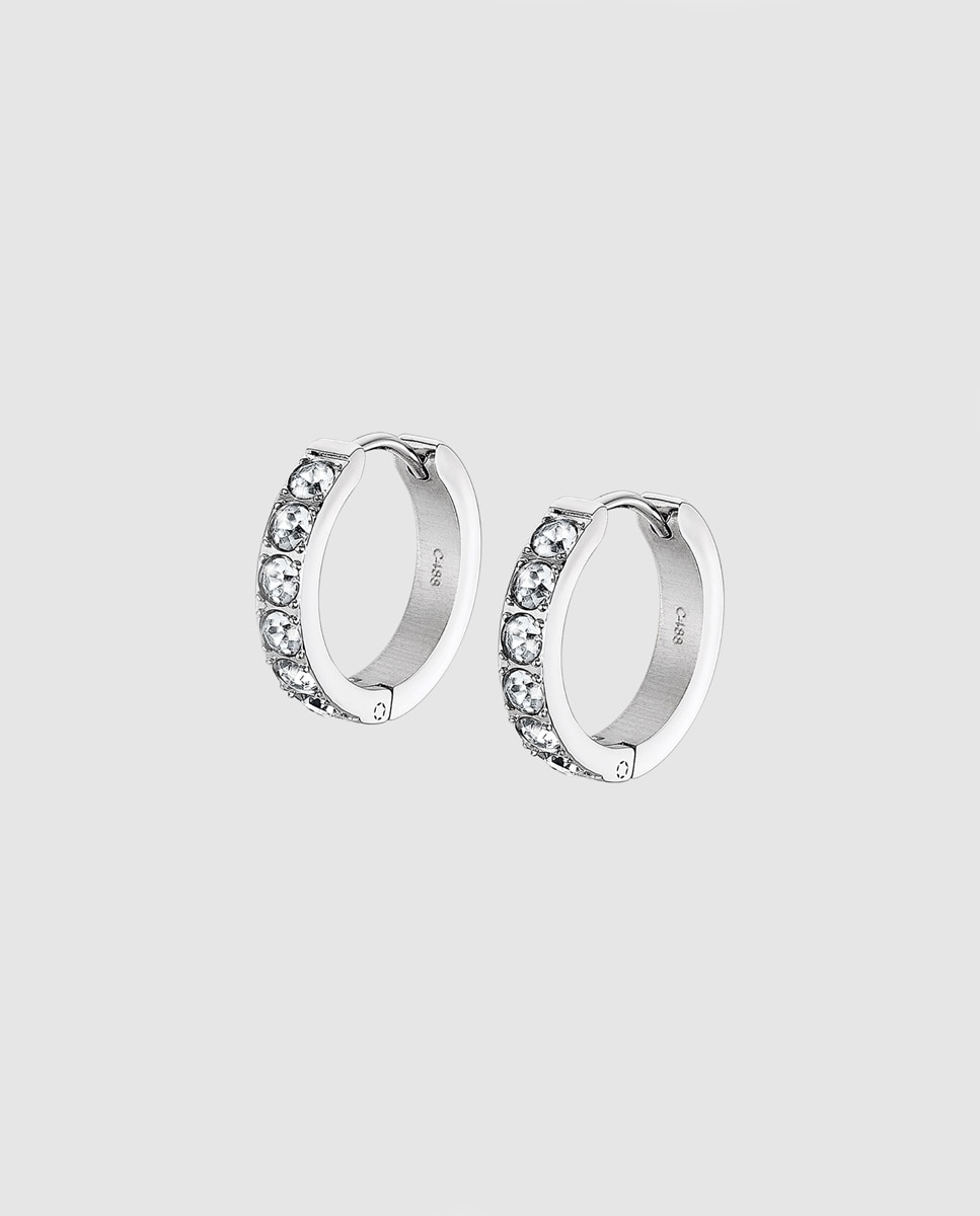 Brincos Lotus Style Ls2354-4/1 Urban Woman de Aço Inoxidável com Acabamento Brilhante e Zircônias Branco-1
