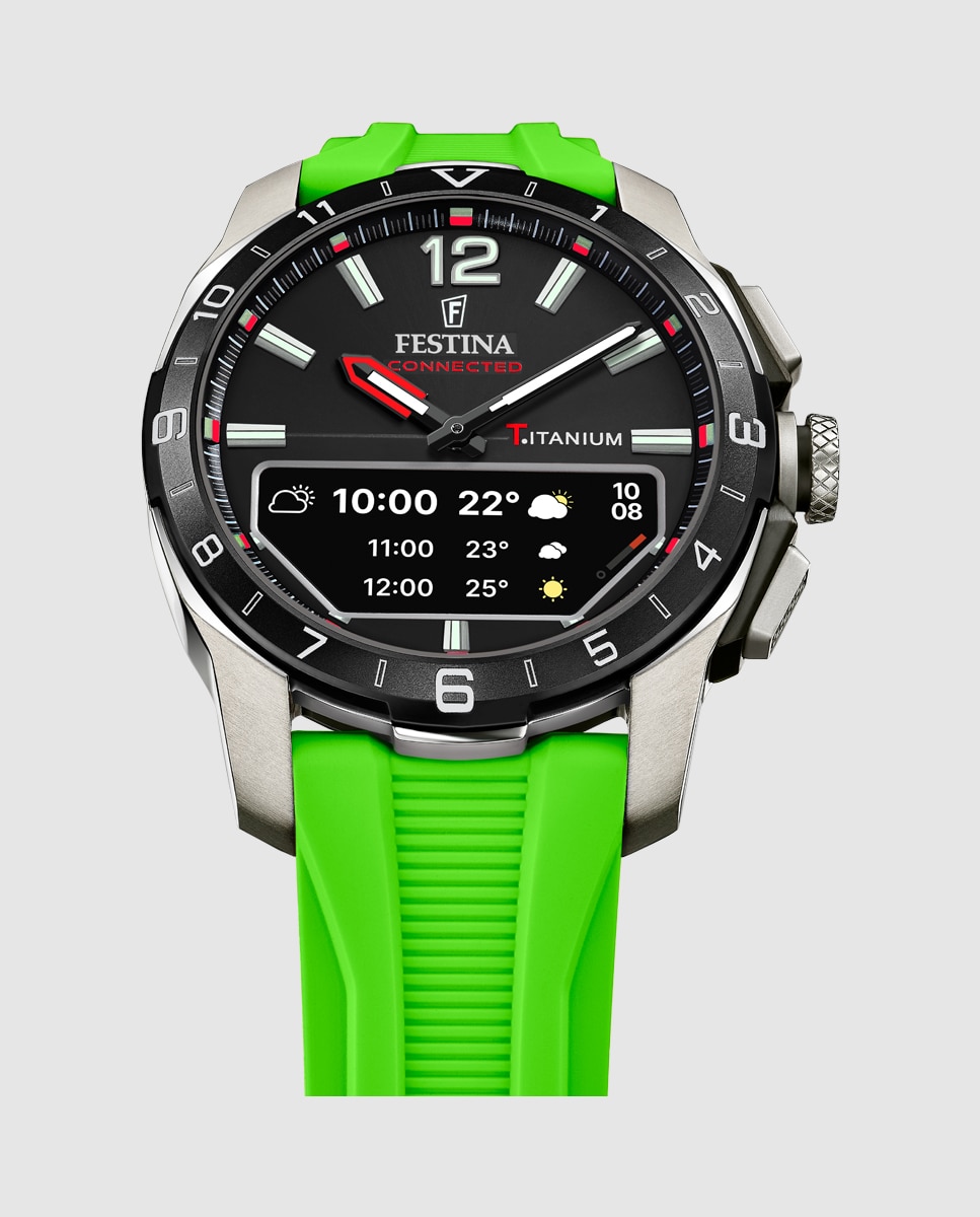 Relógio Smartwatch F23000 B Connected de Borracha em Verde Verde-2