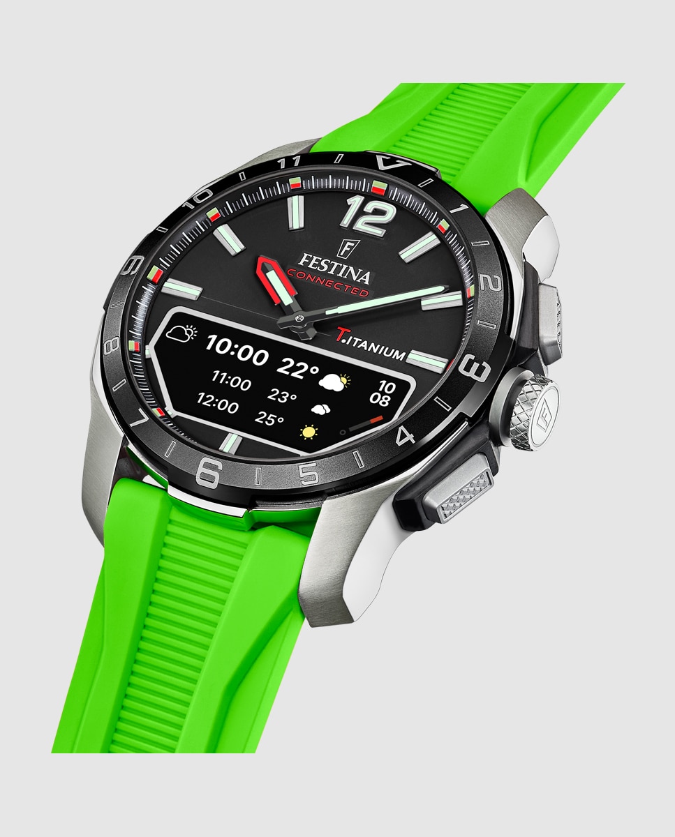 Relógio Smartwatch F23000 B Connected de Borracha em Verde Verde-3