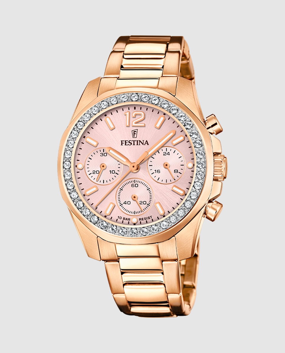 Imagen 0 de Reloj de mujer f20639/6 boyfriend rainbow de acero Rosa