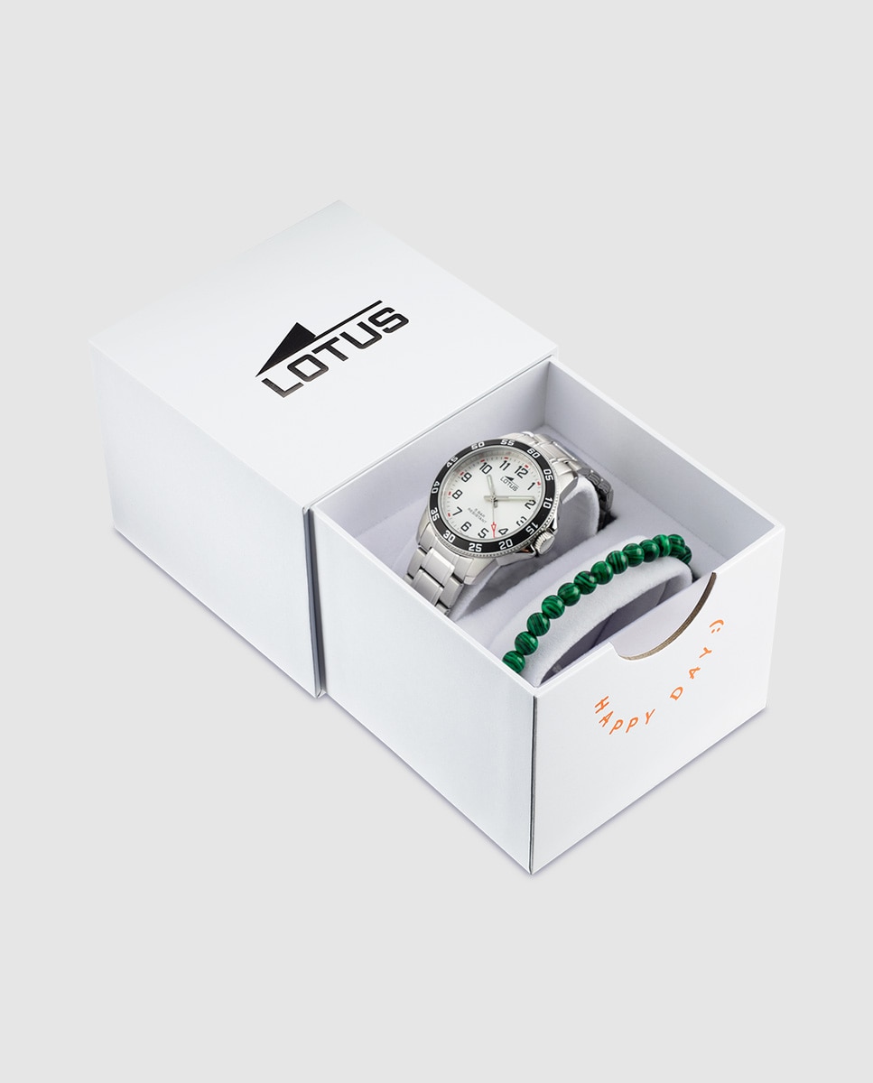 Imagen 0 de Reloj infantil 18786/4 junior collection de acero plata con pulsera de regalo Plata mate