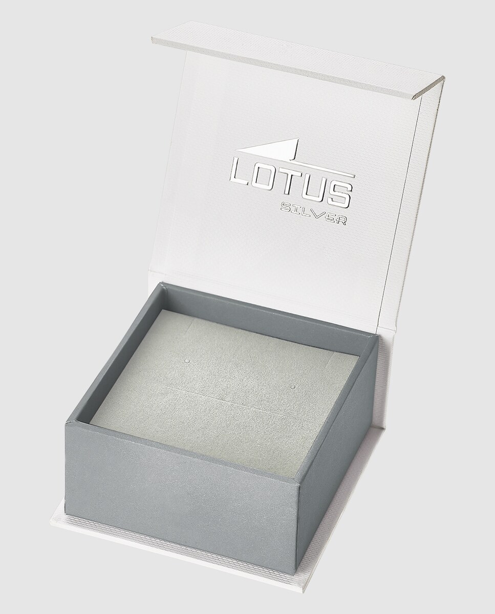 Pendiente Lotus Silver LP3809-4/1 Essentials de plata acabado brillo con circonita Blanco-2