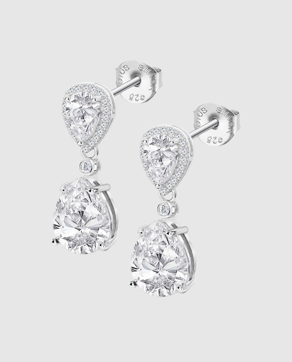 Pendiente lotus silver lp3788-4/1 colors de plata acabado brillo - Plateado Plateado-1