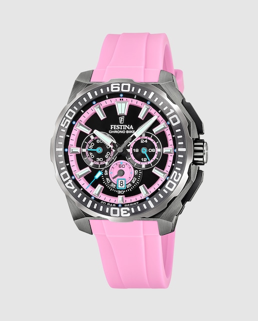 Imagen 0 de Reloj de hombre F20725/2 Chrono Bike de caucho rosa