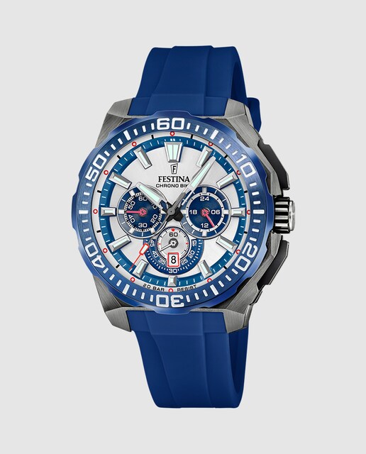 Imagen 0 de Reloj de hombre F20725/4 Chrono Bike de caucho azul