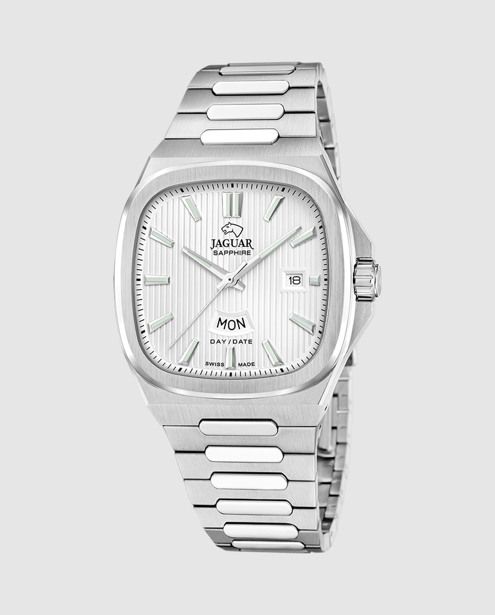 Reloj de hombre j1049/1 rondcarre de acero plata