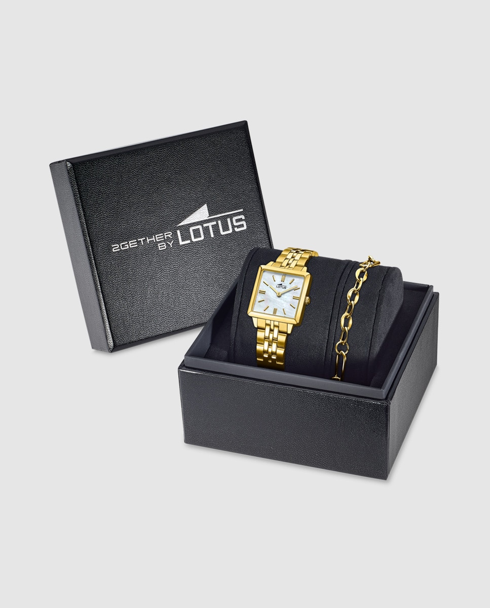 Reloj de Mujer 19011/1 2GETHER en acero dorado con Pulsera de acero de Regalo Oro-1
