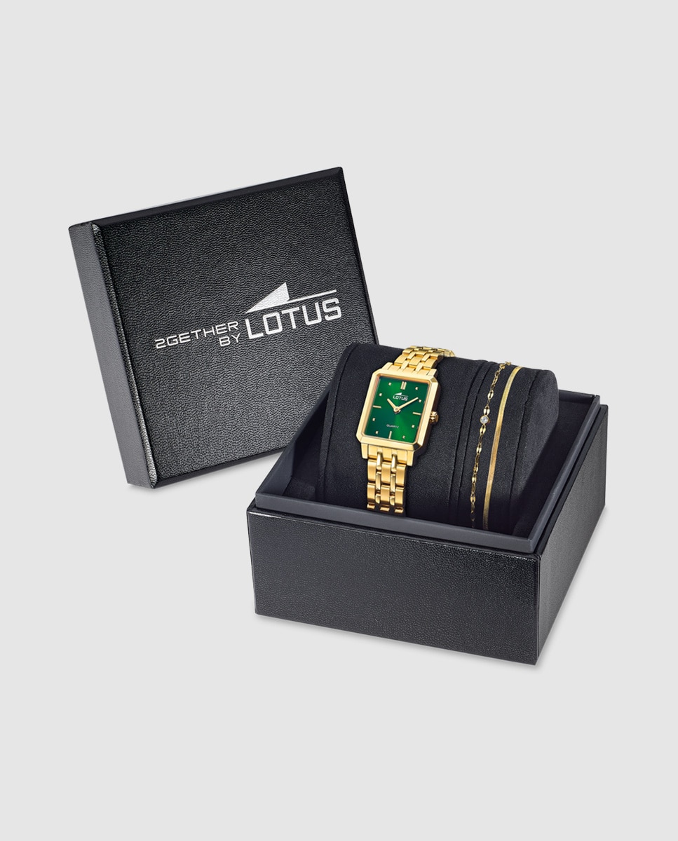 Reloj de mujer 19009/5 2gether en acero dorado con pulsera de acero de regalo - LOTUS - Oro Oro-1