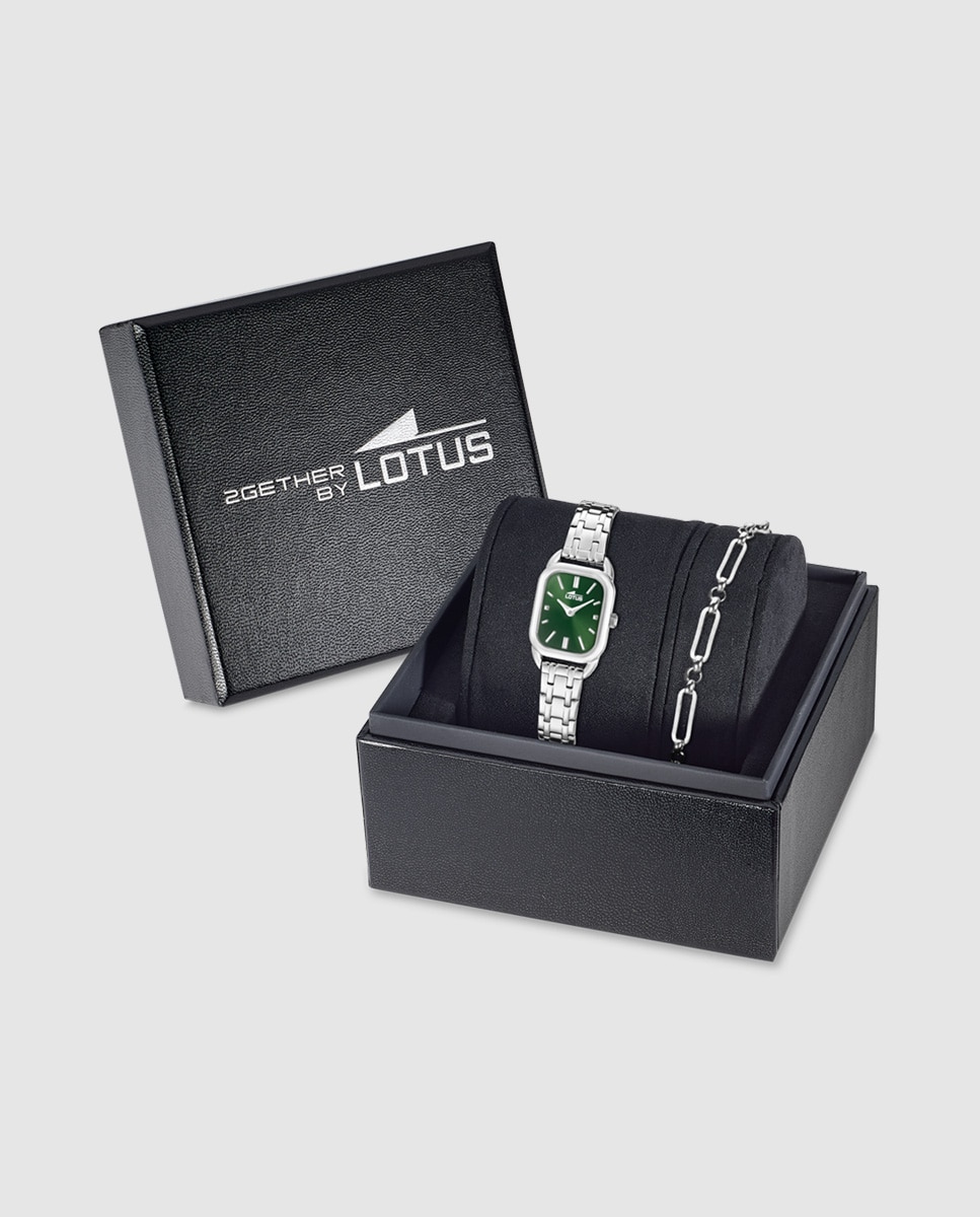 Reloj de mujer 19039/5 2gether en acero plateado con pulsera de acero de regalo - LOTUS - Plata Plata-1