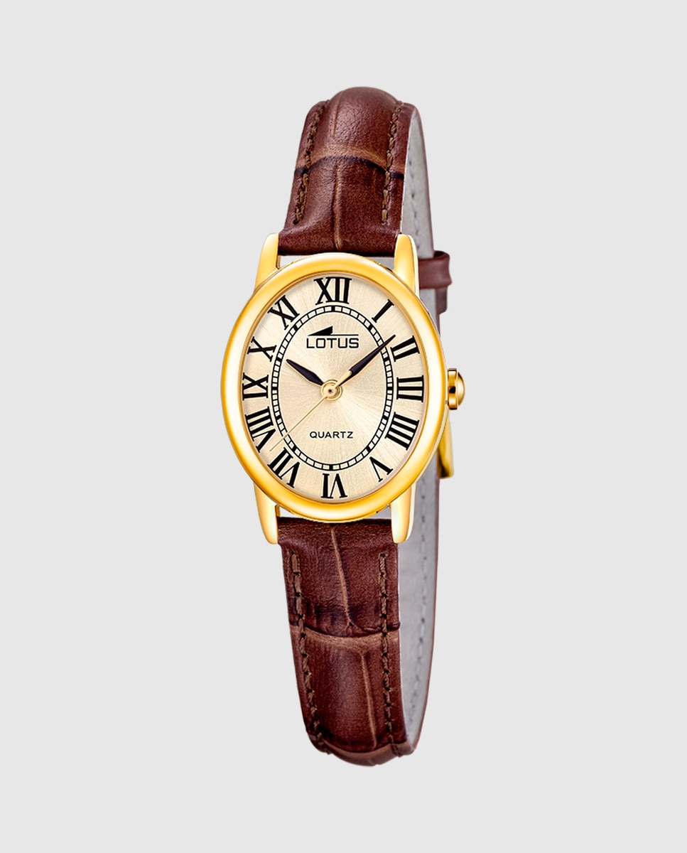 Reloj de mujer 19019/2 2gether de piel marrón con pulsera de acero de regalo - LOTUS - Marrón Marrón-2