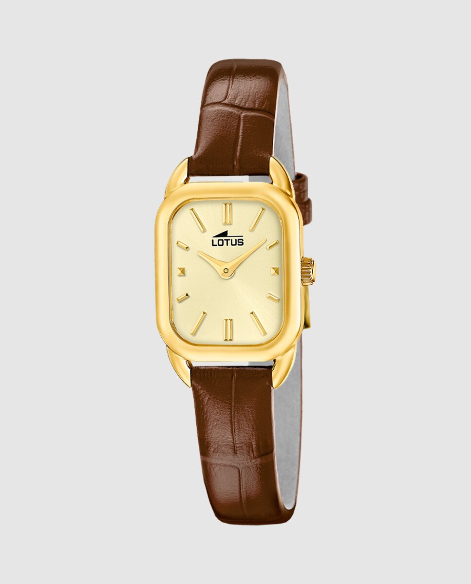 Reloj de mujer 19042/3 2gether de piel con pulsera de acero de regalo - LOTUS - Marrón Marrón-2