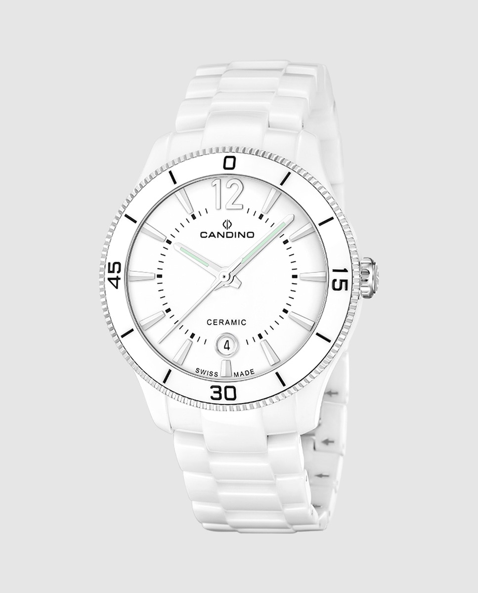Imagen 0 de Reloj de mujer c4794 2 ceramic de cerámica blanco Blanco