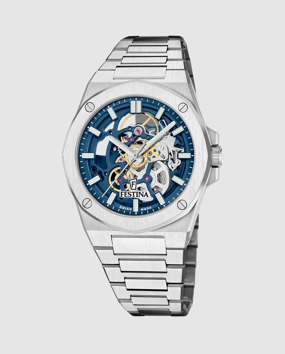 Reloj de hombre f22006/2 swiss made automatico - Festina - Plateado Plateado-1
