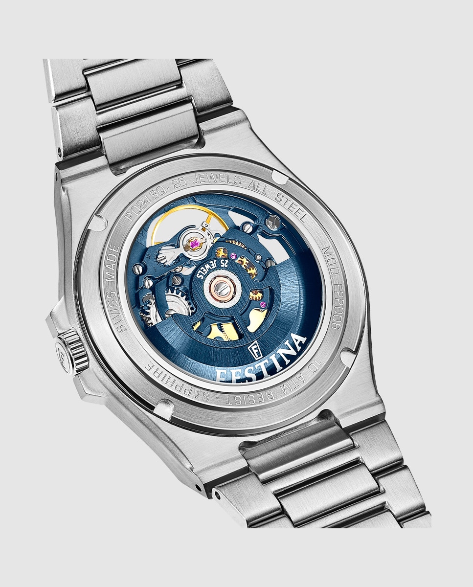 Reloj de hombre f22006/2 swiss made automatico - Festina - Plateado Plateado-3