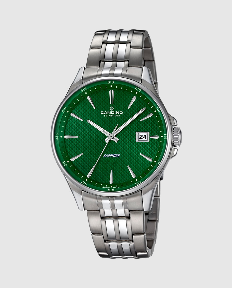 Imagen 1 de Reloj de hombre c4606 c titanium de acero gris Verde