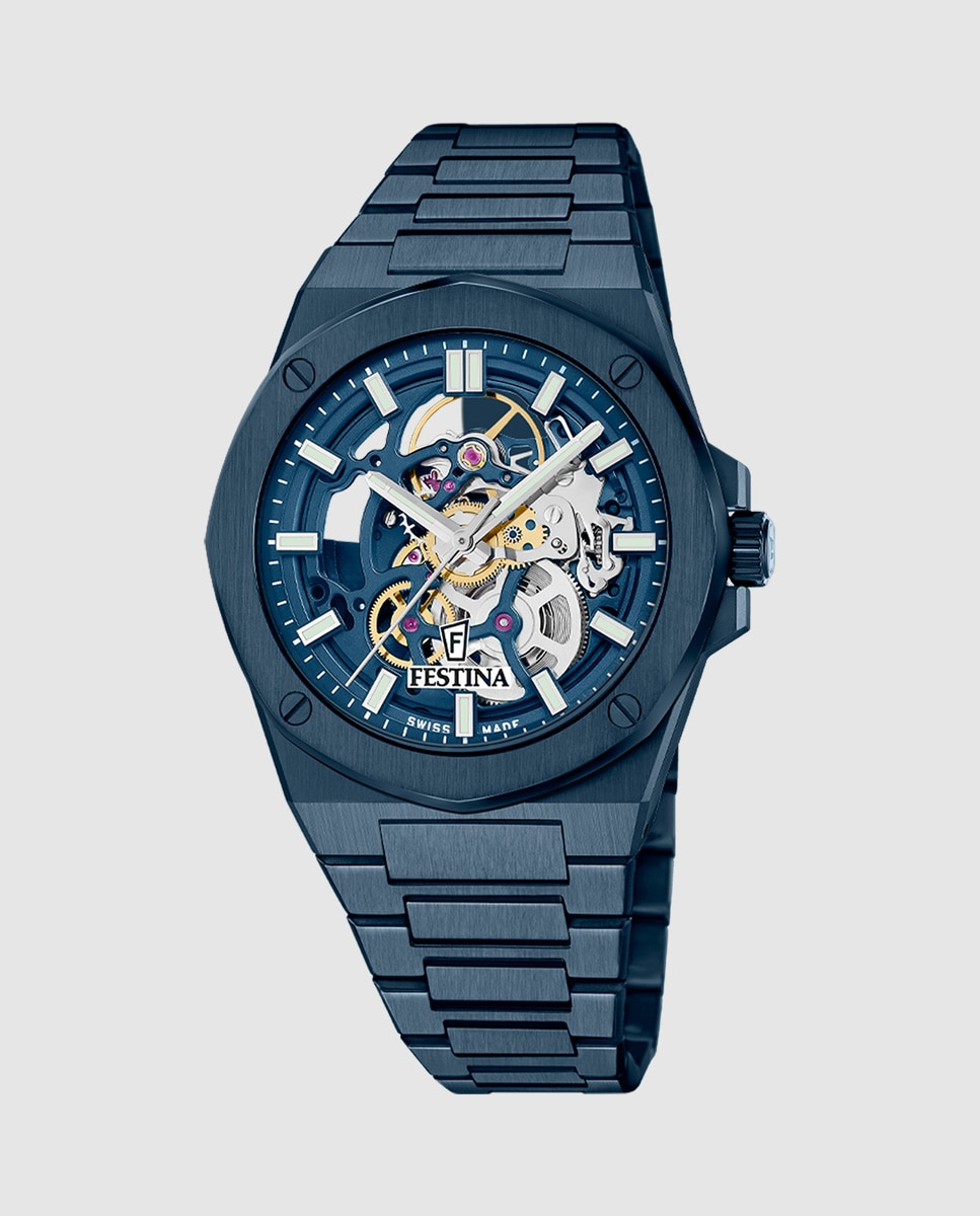 Reloj de hombre f22010/1 swiss made automatico - Festina - Azul Azul-1